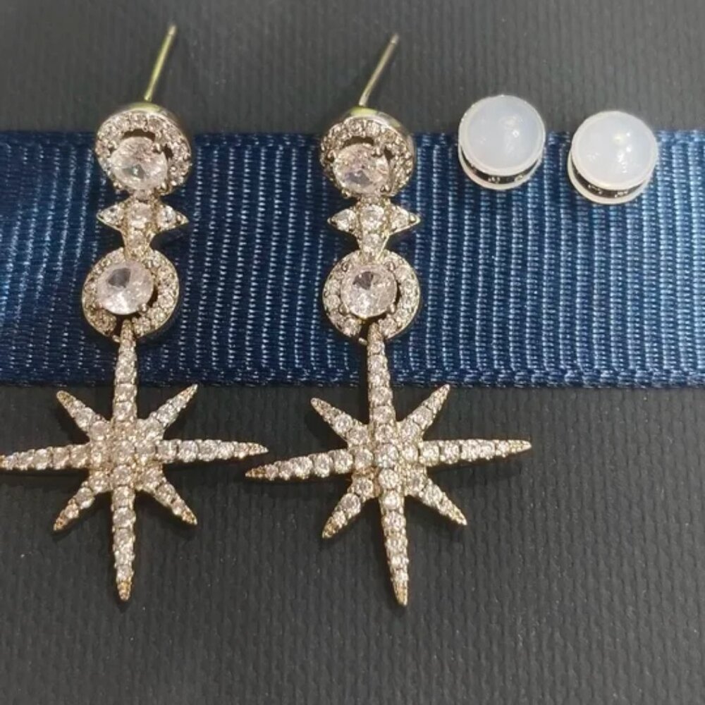 APM Monaco Pavé Météorites & Circles Drop Earrings